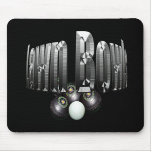 Dimensional Silver Lawn Bowls Design, Mouse Mat