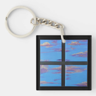 Dimensional Sky Art Key Ring