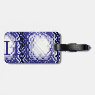 Dimensional Square-Navy-H Luggage Tag