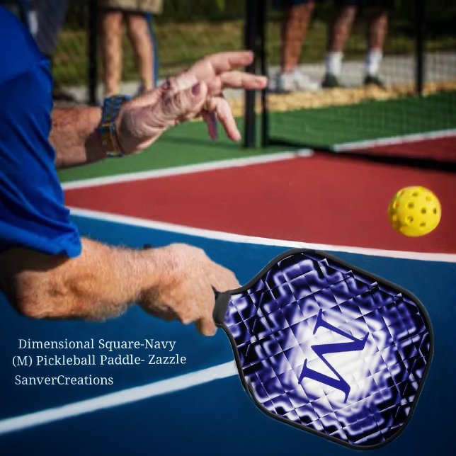 Dimensional Square-Navy-M Pickleball Paddle (Creator Uploaded)