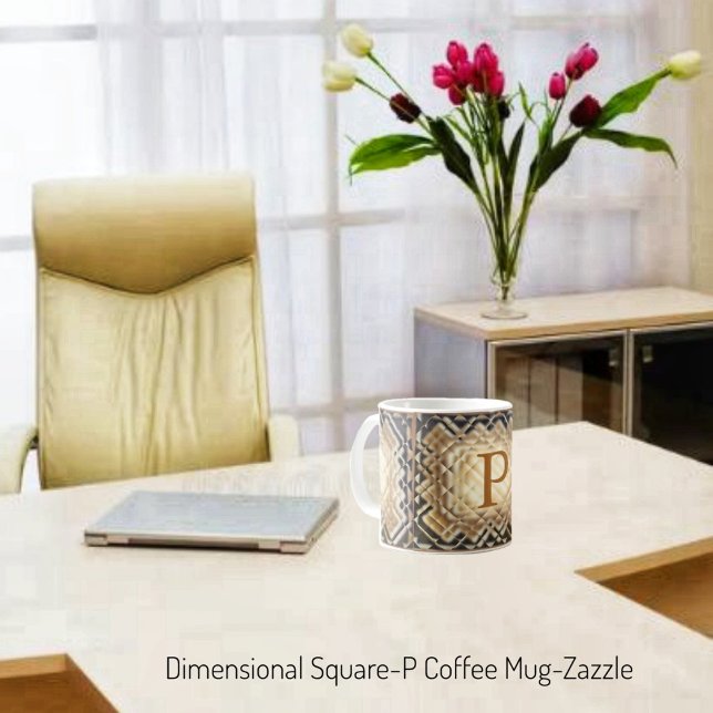 Dimensional Square-P Coffee Mug (Creator Uploaded)