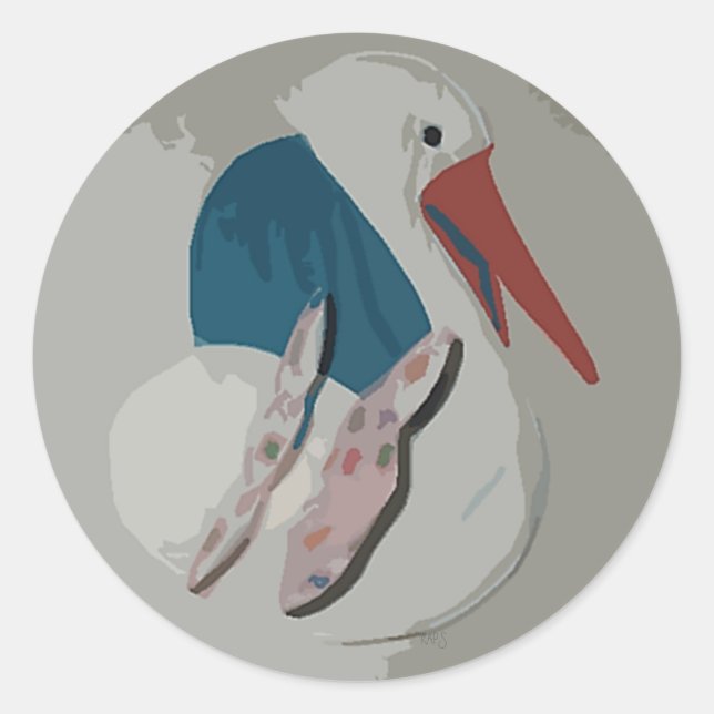Dimensional Stork Sticker (Front)