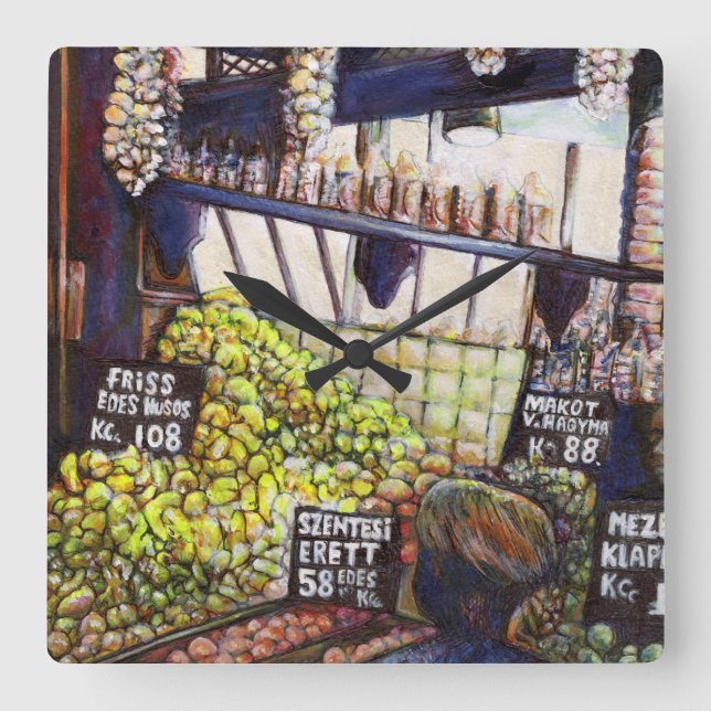 Dimensions of Curiosity Square Wall Clock (Front)