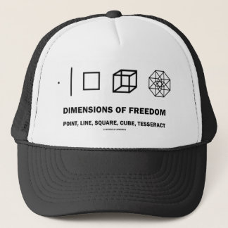 Dimensions Of Freedom (Geometry Humour) Trucker Hat