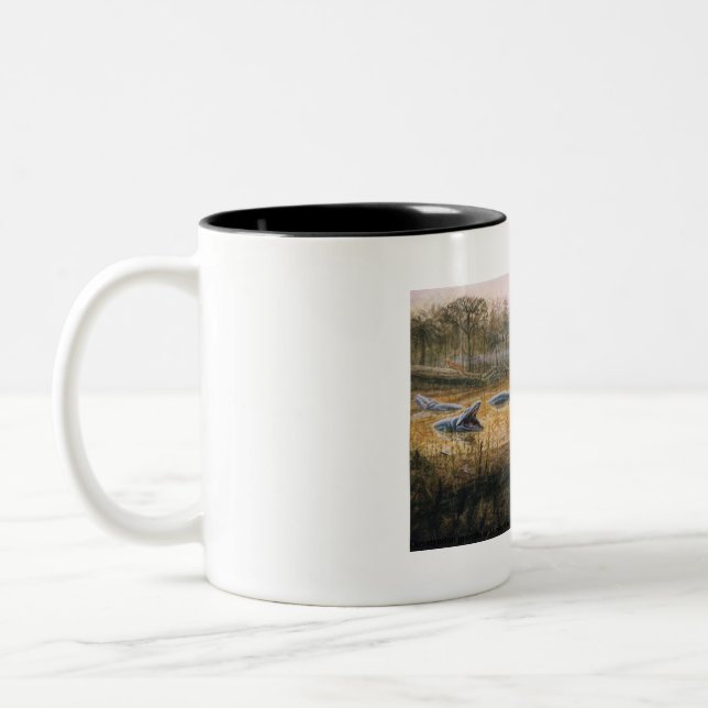 Dimetrodon and Eryops Two-Tone Coffee Mug (Left)