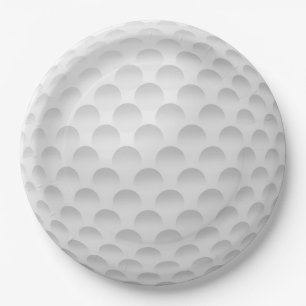 Dimpled Golf Ball Pattern Paper Plate