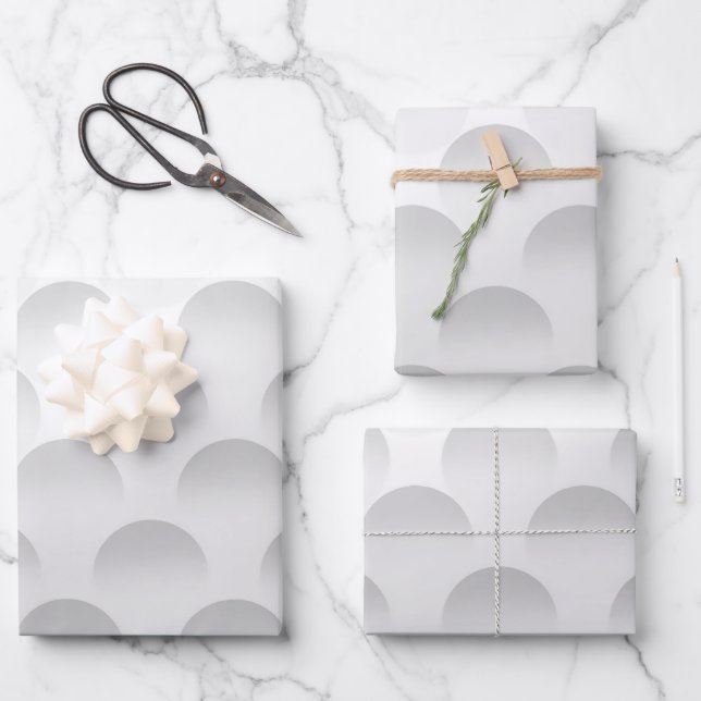 Dimpled Golf Ball Pattern Wrapping Paper Sheet (Front)