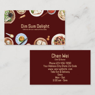Dimsum Watercolor Business Card