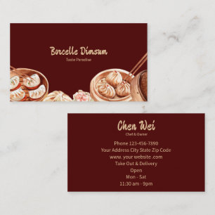 Dimsum Watercolor Business Card