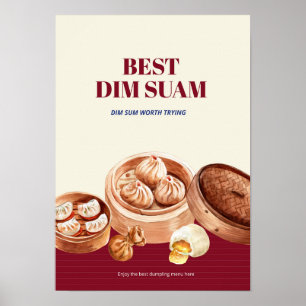 Dimsum Watercolor business  Poster