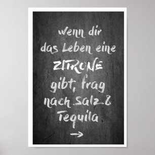 DIN A4 Poster "Zitrone - Tequila"
