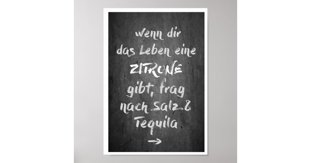 DIN A4 Poster &amp;quot;Zitrone - Tequila&amp;quot; | Zazzle