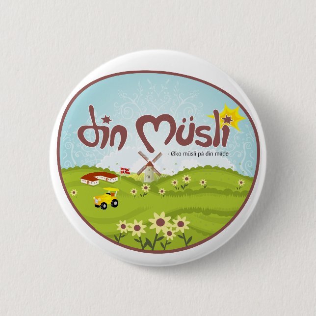 Din Musli Mechandise 6 Cm Round Badge (Front)