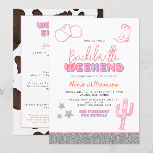 DINA Space Cowgirl Desert Bachelorette Invitation