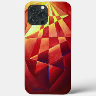 Dinamic abstract composition in red iPhone 13 pro max case