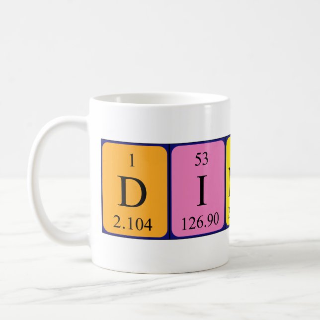 Dinand periodic table name mug (Left)