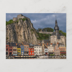 Dinant town view by beautiful sunset, Belgium Postcard