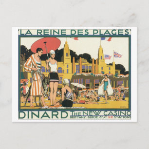 Dinard The New Casino Vintage Travel Poster Postcard