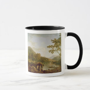 Dinas Bran from Llangollen, 1770-71 (oil on canvas Mug