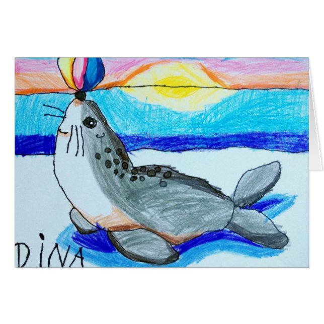 Dina's Seal Card (Front Horizontal)