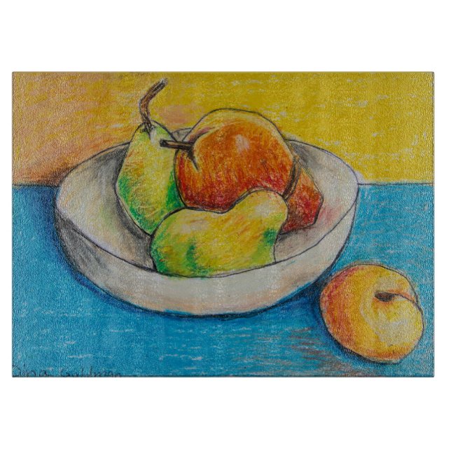 Dina's Still Life Fruit Bowl Cutting Board (Front)