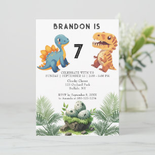 Dinasaur Kid's Birthday Party Invitation