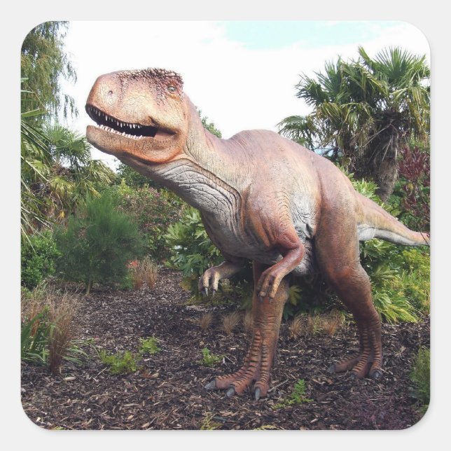 Dinasaur Square Sticker (Front)
