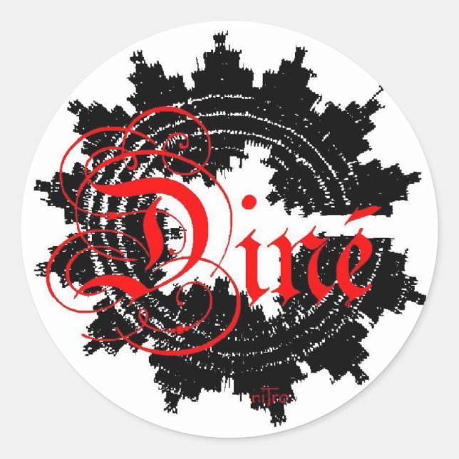 dine classic round sticker (Front)