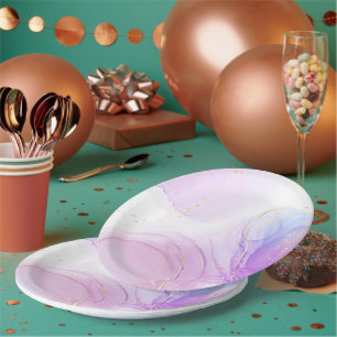 Dine in Colour Round Paper Plates for Festive Feas