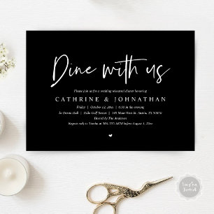 Dine with us, Wedding Rehearsal Dinner Invitation