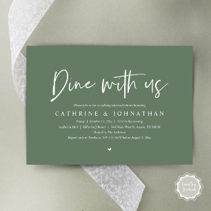 Dine with us, Wedding Rehearsal Dinner Invitation