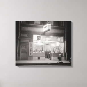 Diner at Night, 1940 Canvas Print
