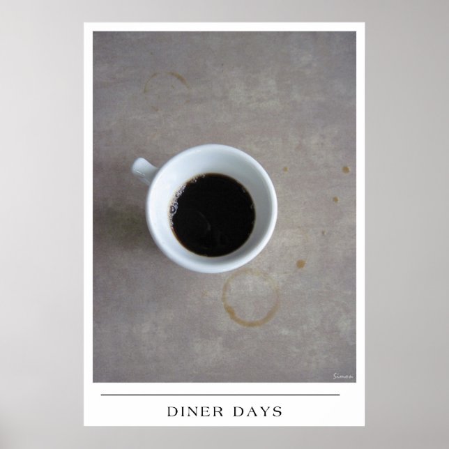Diner Days - Send Coffee Art Poster (Front)