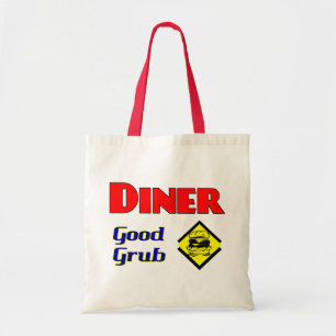 Diner Good Grub Hamburger Restaurant Art Tote Bag