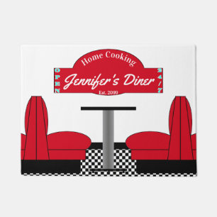 Diner Kitchen Restaurant Kitchen Grill Chef Baker Doormat