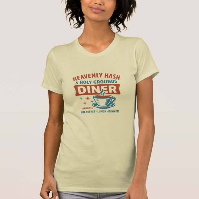Diner shirt Heavenly Hash and Holy Grounds (Front)