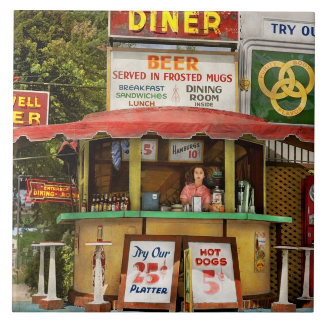Diner - Try our 25 cent platter 1940 Tile (Front)