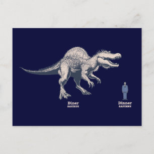 Diner v. Dinner Postcard