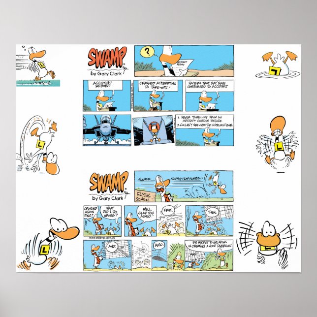 Ding Duck Aviation Comic Poster (Front)
