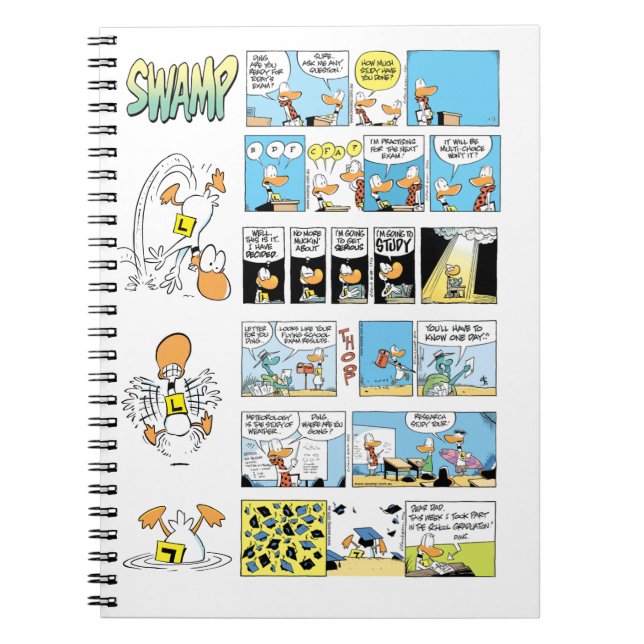 Ding Duck Flying School Exams Notebook (Front)