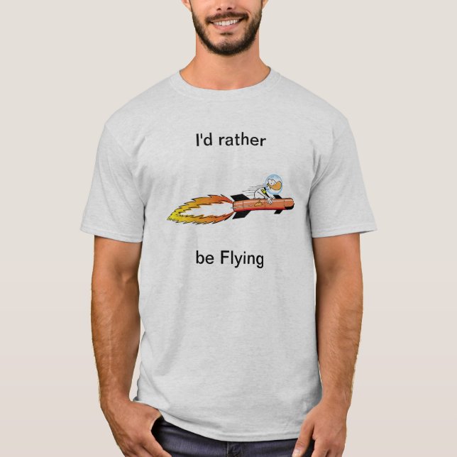 Ding Duck Funny Rocket Shirt (Front)
