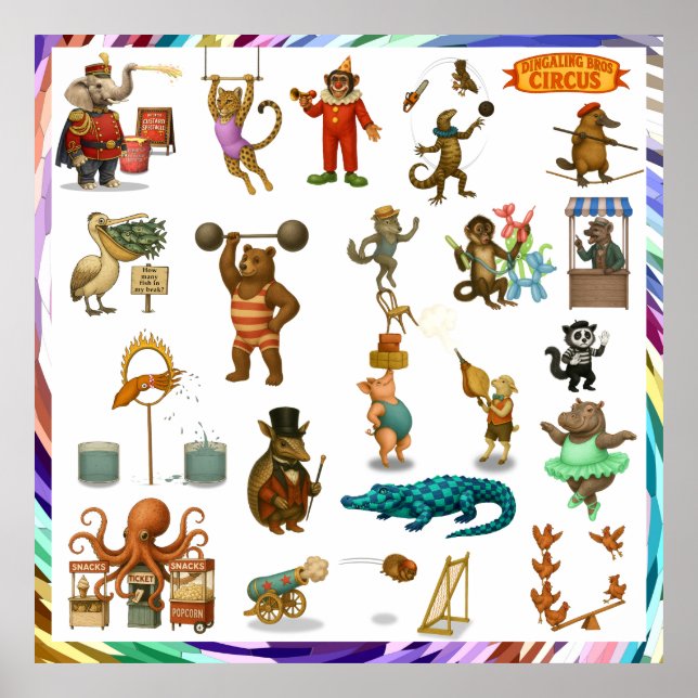 Dingaling Bros Circus acts Poster (Front)