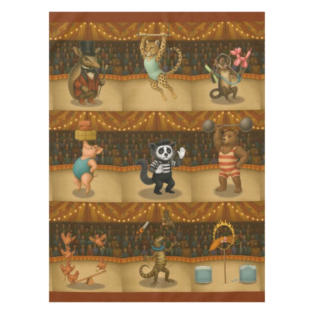 Dingaling Bros Circus acts Tablecloth (Front)