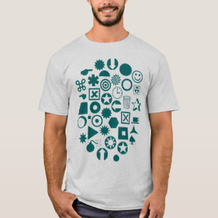 Dingbat Abstract - Moss Green T-Shirt