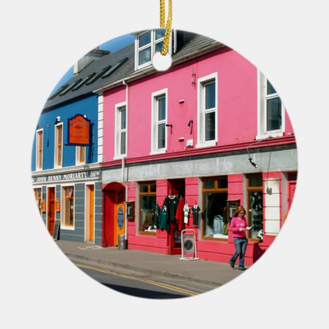 Dingle Ireland Ceramic Tree Decoration (Front)