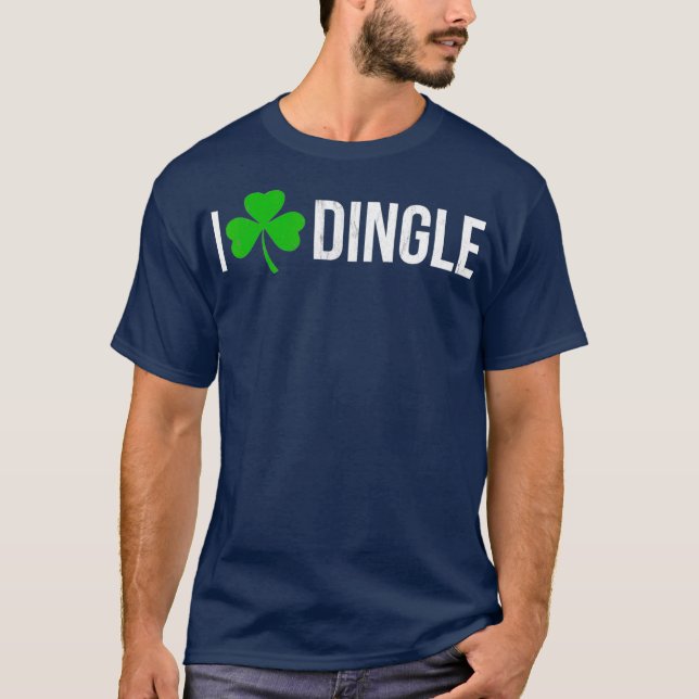 Dingle Ireland  Irish Shamrock Heart T-Shirt (Front)