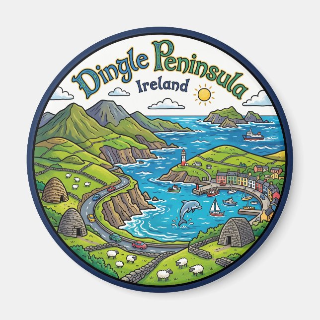 Dingle Peninsula Ireland Magnet (Front)
