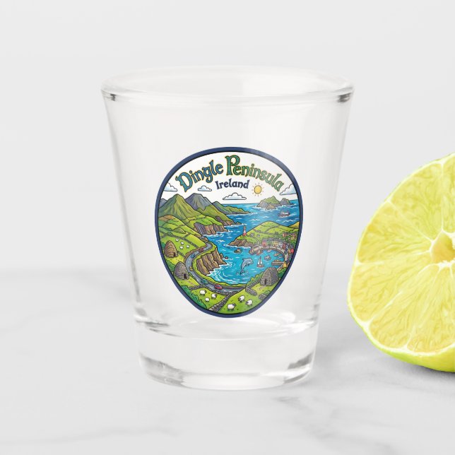 Dingle Peninsula Ireland Shot Glass (Front)