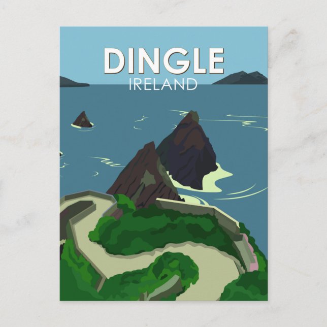 Dingle Peninsula Ireland Travel Vintage Postcard (Front)