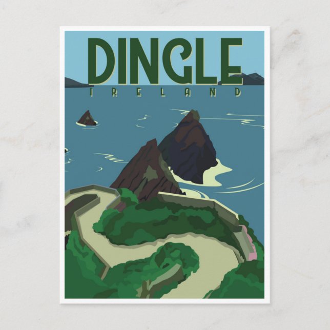 Dingle Peninsula Ireland Travel Vintage  Postcard (Front)